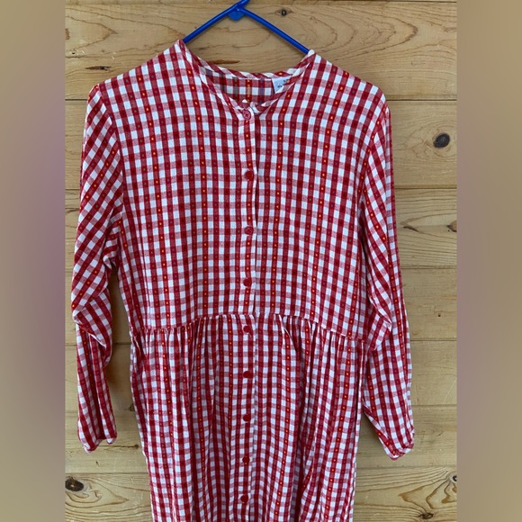 Vintage Gingham Babydoll Dress - Picture 2 of 3